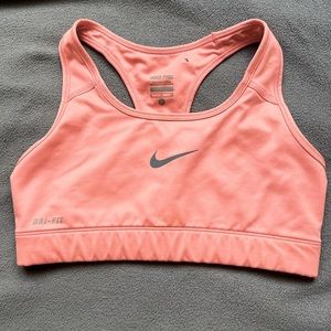 Coral Pink Nike Pro Sports Bra Size Small